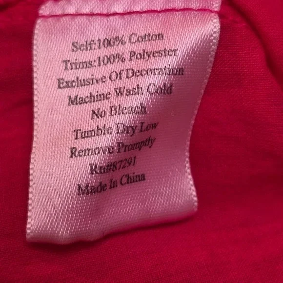 Johnny Was Women's Size M Tunic Fuchsia Pink Floral Embroidered Boho Cotton Top - Picture 6 of 9